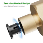 1/4 Inch Brass Drip Irrigation Connector, Barbed Brass Fitting for 1/4" Tubing, Leak-Resistant Adapter for Garden & Drip Irrigation Systems, 2 Pack