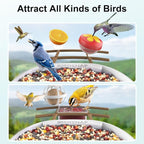 birdsnap® PAV-Bird Feeder with Camera,2K HD with 64GB Card, AI Identify Smart Bird House Cam Solar Panel,Live Stream,Motion Detection,Auto Record Video for Backyard Outdoors,Ideal Gift for Bird Lover