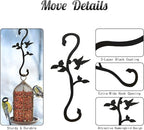 Hummingbird Bird Feeder Hanger Hooks for Outdoors Hanging, Shepherds Hanging Plant Hooks, S Garden Fence Hooks for House, Wind Chimes, Flower Basket(2PCS)