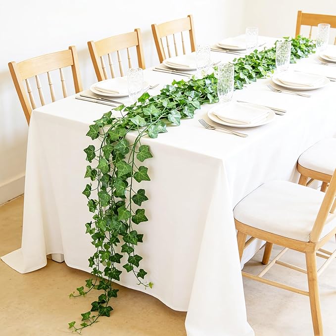 Fake Vines for Room Decor, 60 Pack 450 Ft Artificial Ivy Greenery Garland Vine Leaves, for Bedroom, Garden Wall, Indoor Outdoor
