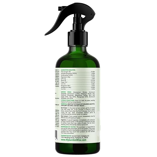 GARDENWISE 3-1-2 Fiddle Leaf Fig Foliar Spray - Plant Shine & Fertilizer - Premium Spray for Indoor Plants with Essential Nutrients - Fiddle Leaf Fig Plant Food & Fertilizer - Ready-to-Use (16 OZ)