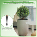 Shinoske 23.8" Artificial Cedar Topiary Ball Trees,Set of 2 Outdoor Faux Evergreen Shrubs with Ground Spike,UV Resistant Fake Cedar Plants for Front,Garden,Porch,Yard