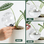 6 Pack Plant Watering Globes with Covers 17oz Self Watering Planter Insert, Plastic Water Bulbs, Indoor/Outdoor Plant Watering Devices for Automatic Drip Irrigation