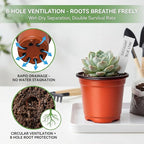 100 Pack 4 Inch Plastic Nursery Pots, Seed Starter Pots with Drainage Holes, Small Plant Containers for Seedlings, Seed Starting Flower Pots with 100 Plant Labels