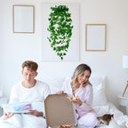 Freyalife Fake Hanging Plants for Room Decor, Artificial Ivy vines Greenery Leaves Garlands for Home Aesthetic living Bedroom kitchen Office Wall patio Bookshelf, Indoor,Outdoor decorations(No Basket)