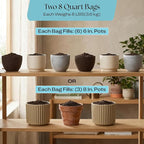 Rosy Soil Indoor Potting Soil for House Plants, 2 x 8 qrt - Organic Potting Soil Mix for Indoor Plants -Enriched w/Root-Boosting Biochar for Foliage Plants, Flowers, Herbs - Pack of 2