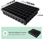RooTrimmer 54 Cell Seed Starter Trays, 2.8" Deep Plug Tray Seedling for TD377 Nursery Tray, Super Thick Reusable Trays for Easy Transplantation (11.14inch ×14.6 inch, 5-Pack)