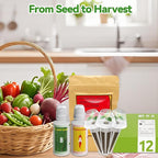 inbloom 12-Pod Fruit Seed Pod Kit for AeroGarden, iDOO, Ahopegarden Hydroponic Growing System, Included Strawberry, Cucumber, Green Pepper, Golden Tomato, Radish, Dwarf Pea, Beet, 400+ Seeds