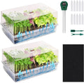 Adawook Self-Watering Seed Starter Tray, Seed Starter Kit Self Water, Germination Trays for Seed Starting with High Humidity Domes (Tray, 240 Cells)