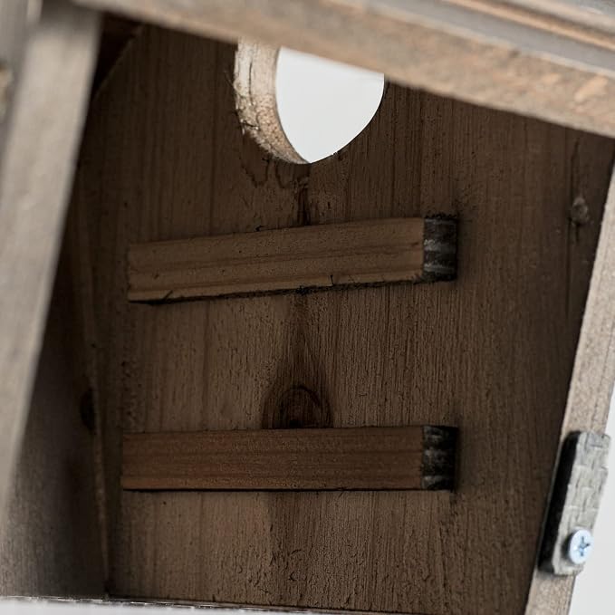 Bird House Black Birdhouse Bird Houses for Outside with Pole Wooden Bird House for Finch Bluebird House Cardinals Hanging Birdhouse Clearance Garden Country Cottages B8-2