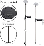 Glintoper 6 Pack Solar Garden Stake Lights Outdoor, Solar Butterfly Figurine Lights, Multi-Color Changing LED Landscape Lighting, Sparkling Star Flower Hummingbird Dragonfly Bee for Patio Yard Pathway