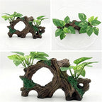 Aquarium Decorations Cave Silk Aquarium Plants Betta Fish Tank Decor Ornament, Soft & Safe Fish Tank Accessories, Goldfish Bowl Decor Artificial Driftwood