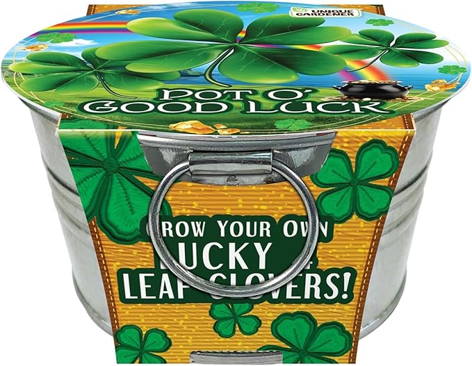 Unique Gardener Grow Your Own Shamrocks Plant Seeds 3-Pack, DIY Indoor Succulents and Live Plants for Home or Garden Planting, Pot O' Good Luck