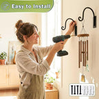 Lifyzoon Heavy Duty Plant Hanger Bracket (8"/Black) - 4 Packs, 35lbs Weight Capacity - Outdoor Hand-Forged Hanging Plant Bracket Durable and Stable Bird Feeder Hanger