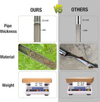 HiHydro 12 Inch Stainless Steel Soil Probe with 2 Sample Bags, T-Handle Soil Test Kit for Plant Care, Garden, Lawn, Farm
