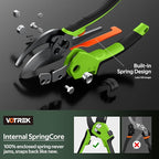 VOTREK® Pruning Shears for Gardening, [Patented Stepless Handle Opening] - Garden Clippers with Ultra-Sharp SK5 Steel for Weak Hand, Universal Fit for All Hand Sizes, Effortlessly Cuts 1-Inch Branches