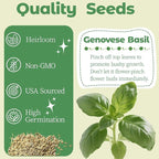 Basil Seed Pods Kit Hydroponic - Refill Herb Pod for All Indoor Garden, 8 Grow Pods with Seeds of Genovese Basil & Plant Food, Compatible with All Hydroponics Growing Systems
