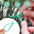 200PCS Adjustable Garden Plant Twist Ties, Multi-Function Sturdy and Flexible Green Plastic Ties, Support Ties Reusable for Gardening Plants Growth and Care