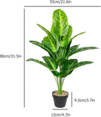 Artificial Plant in Pot Fake Tree Trunks Leaves Faux Potted for Indoor Outdoor Modern Decoration Home Office Living Room Bedroom Balcony Housewarming Gift (80cm Tropical Bird of Paradise)