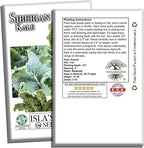 Siberian Kale Seeds for Planting – 1000+ Non-GMO & Heirloom Seeds by Isla's Garden Seeds, Brassica Napus, Cold-Tolerant Leafy Green, Fast-Growing Vegetable, Great Gift for Home Gardeners