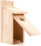 Bird Houses for Outside Clearance, Cedar Finch Bluebird Box House for Outside Clearance Wood Bluebird Box House Cedar Wren Hummingbird Birdhouse,Assembled,Natural, 1Pack