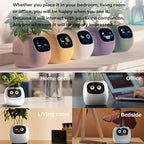 Smart Pet Planter, Smart Plant Pot, With Artificial Intelligence, Time Weather Display, And Multiple Expressions Animation,Lovely Plant Companion, For Desktop Decoration, Gifts,Plant-Free (Yellow)