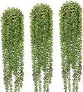 SzJias 3 Pcs String of Pearls Plant Artificial Hanging Succulents Plants for Home Garden Decor (Pots Not Included)