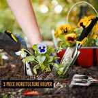 3PCS Mini Garden Tools Sets Durable Gardening Hand Tool Ergonomic & Rust Resistant for Women Kid Men Gardener
