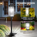 ELECLINK Solar Pathway Lights Outdoor, 8 Pack Upgraded Solar Lights Outdoor Waterproof, Bright Up to 15 Hrs Auto On/Off Garden Light for Yard Patio Lawn Path Walkway Driveway Outside Decor(Cool White)