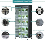 Indoor Greenhouse 6-Tier Plant Rack with Cover, 5 T8 Grow Lights, Thermometer & Timer – Seedlings, Flowering, Herbs & Vegetables, Indoor Gardening, Easy Assembly 30" W x 14" D x 72" H