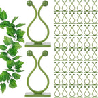 ALLWIN Plant Climbing Wall Clips - 120Pcs,Plant Hooks for Vines, Money Plant Clips (Green)