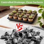 RooTrimmer 3.15 Inch Peat Pots 100 Pcs with 20 Cell Seedling Trays 5 Pcs, Biodegradable Seed Starter Pots with Drainage, Reusable Nursery Tray for Seed Starting Indoor Gardening Propagation Kit 5 Sets