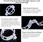 Tomato Clips for String Trellis - Plant Support Trellis Clip for Climbing Plants Garden Vegetables, Bulk Vine & Tomato Plant Clips (White-100Pcs)
