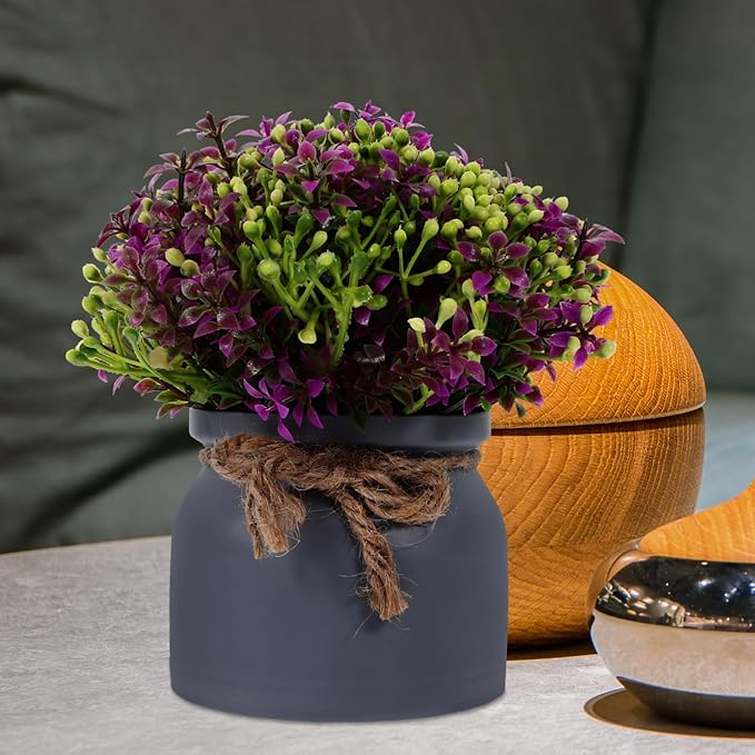 STOBAZA Artificial Flower Bonsai Decoration Realistic Faux Potted Orchid Plant for Home Greenery for Shelf Table Desk Decor Lotus Color