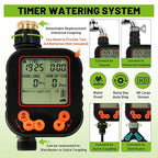 100FT Drip Irrigation Kit - 28 Adjustable 360° Nozzles & T-Connectors for Garden, Lawn & Plant Watering System