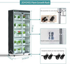 Indoor Greenhouse 6-Tier Plant Rack with Cover, 5 T8 Grow Lights, Thermometer & Timer – Seedlings, Flowering, Herbs & Vegetables, Indoor Gardening, Easy Assembly 30" W x 14" D x 72" H
