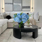 ZYTUYO 4 Pcs Real Touch Light Blue Hydrangeas Artificial Flower 21'' Realistic Faux Latex Hydrangeas Flower for Home Decor Kitchen Living Room Spring Table Wedding Xmas Arrangement