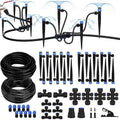 Breeze Touch 230FT Drip Irrigation System, Manual Garden Watering Kit with 6-Way Connectors, 1/2" & 1/4" Distribution Tubing for Greenhouse, Yard & Potted Plants, Precision Irrigation for Large Garden