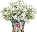 6-Pcs 21” Secure-Stem Realistic Artificial White Babys Breath (Gypsophila) Flowers with No-Shedding Design — Perfect for Wedding Centerpieces, Home Decor & Vase Fillers