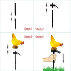 Outdoor Chicken Solar Lights: Resin Garden Decor for Outside Patio Yard Cute Chicken Gifts for Housewarming Mother's Day Birthday