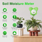 UNIWA Soil Moisture Meter, Plant Water Meter for House Plants and Indoor Potted Plants, Soil Moisture Monitor for Garden, Farm, and Lawn Plant Care, No Battery Needed- 2pack