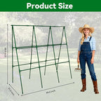 Cucumber Trellis - 49.4"*49.4" Metal Garden Trellis for Climbing Plants, Garden Trellis with Plastic-Coated Steel Pipe, A Frame Trellis for Cucumbers, Peas, Morning Glories(Green)