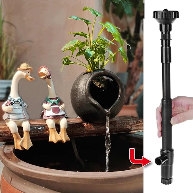 Fountain Pump Nozzle kit 8PC Mushroom Spray Head Kit for Pond Pumps - Water Fountain Nozzle Set Submersible, Black