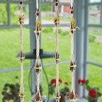 Shappy 4 Pieces Air Plants Holders Hanger Air Plant Wall Hanger Handmade Rope Hanging Plant Holder Woven with 4 Hooks for Home Decoration