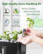 GARDENCUBE 160pcs Hydroponic Pods Kit Grow Anything Kit with 40 Grow Sponges, 40 Grow Baskets, 40 Grow Domes, 40 Pod Labels - Compatible with Hydroponics Supplies from All Brands