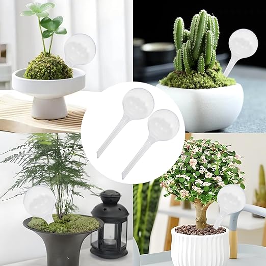 8 Pcs Large Plant Watering Globes (2''x5.3'') - Self-Watering Bulbs for Indoor/Outdoor Plants, Automatic Drip Irrigation System