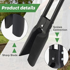 LLARGUEST Post Hole Digger for Gardening, 54 Inch Heavy Duty Metal Hole Digger Tool for Digging,Black Manual Tool for Transplanting, Camping,