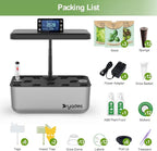Hydroponics Growing System Kit with Seeds: 12 Pods Indoor Herb Garden Kit with LED Grow Light Plant Germination Kit Aeroponic Healthy Fresh Herbs Vegetables Hydroponic Planter for Home Kitchen Office
