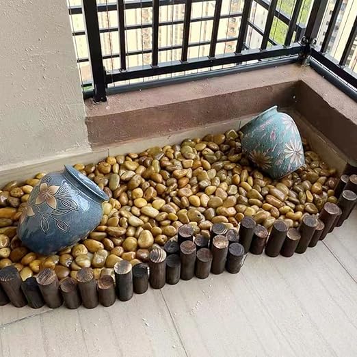 YISZM 20lbs Yellow River Rocks for Landscaping, 2-3 Inch Natural Pebbles for Indoor Plants, High Polished Decorative Stones Vase Filler Fish Tank Aquariums Garden