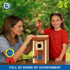 SISTERBIRD Pack of 2 Premium Bluebird Houses for Outside, Assembled Bird House Gift, Garden Decoration Bluebird House, Copper Predator Guard, Easy to Clean Bird Nesting